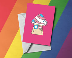 Transgender Mushroom LGBT Greetings Card
