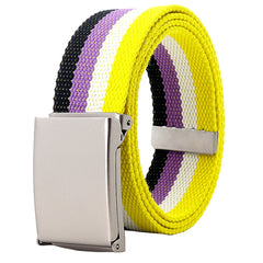 Non-Binary Flag Canvas Belt