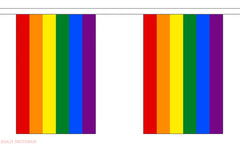 Gay Pride flag Bunting (7 Meters - 25 Flags)